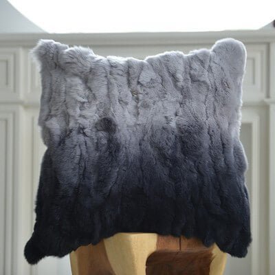 Soft Faux Fur Lumbar Throw Pillows - 18x18 Cushion for Sofa
