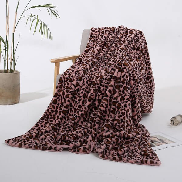 Soft Fleece Faux Fur Throw Blanket - Cozy Lap Blanket for Home