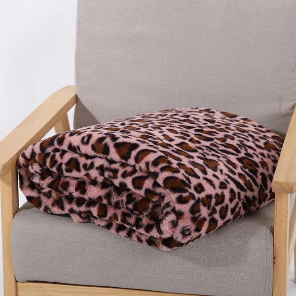 Soft Fleece Faux Fur Throw Blanket - Cozy Lap Blanket for Home