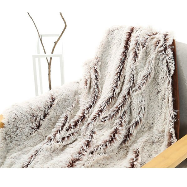 Soft Fleece Faux Fur Throw Blanket - Cozy Lap Blanket for Home