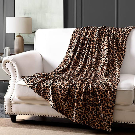 Soft Fleece Faux Fur Throw Blanket - Cozy Lap Blanket for Home
