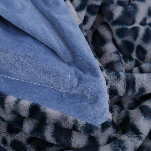 Soft Fleece Faux Fur Throw Blanket - Cozy Lap Blanket for Home