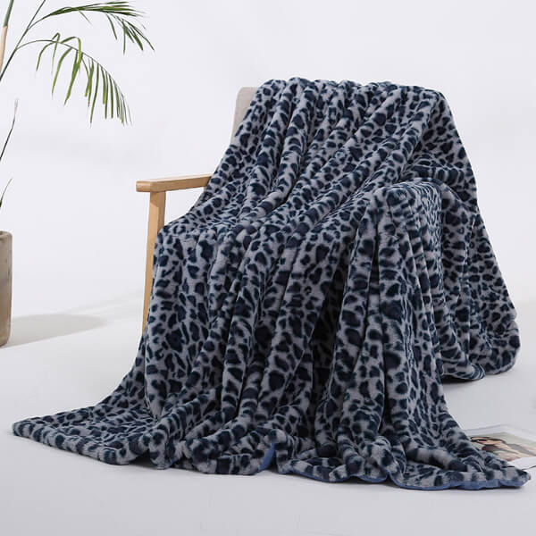 Soft Fleece Faux Fur Throw Blanket - Cozy Lap Blanket for Home