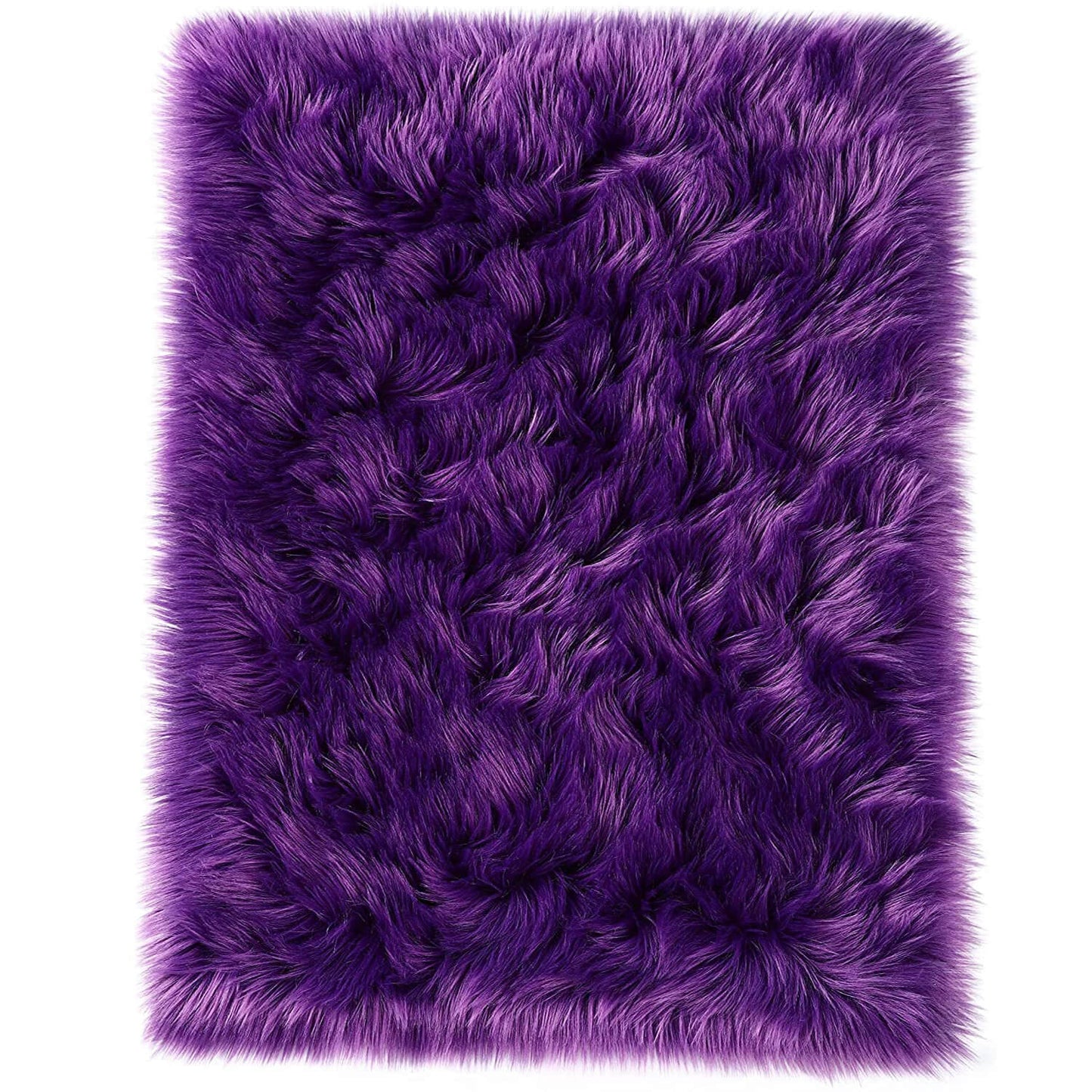 Soft Faux Fur Sheepskin Area Rug - Fluffy Bedroom & Living Room Decor