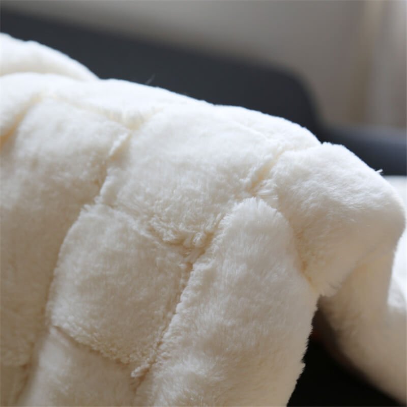 Luxury Faux Fur Throw Blanket - Soft Cozy Blanket (50x60 Inches)