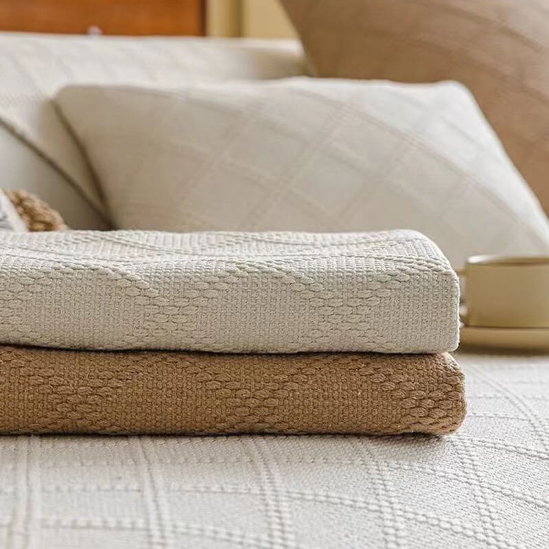 Non-Slip Linen Sofa Cover for Sectional Couch - Pet-Friendly Slipcover