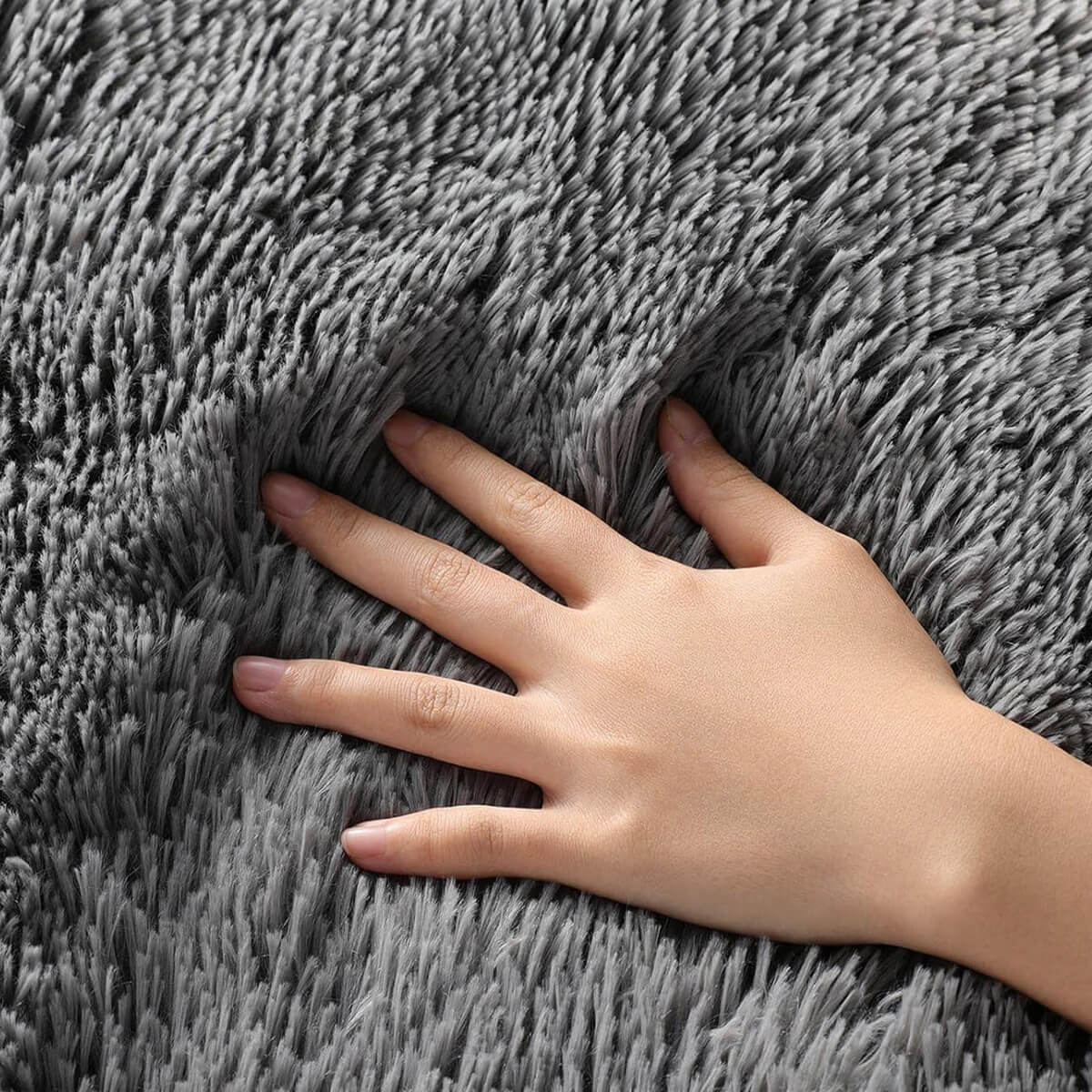 Soft Fluffy Shaggy Area Rug, Machine Washable Bedroom Carpet