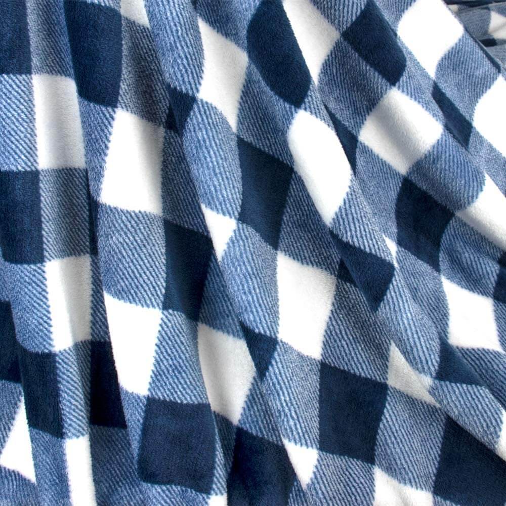 Cozy Plaid Throw Blanket for Sofa and Bed - Soft and Warm