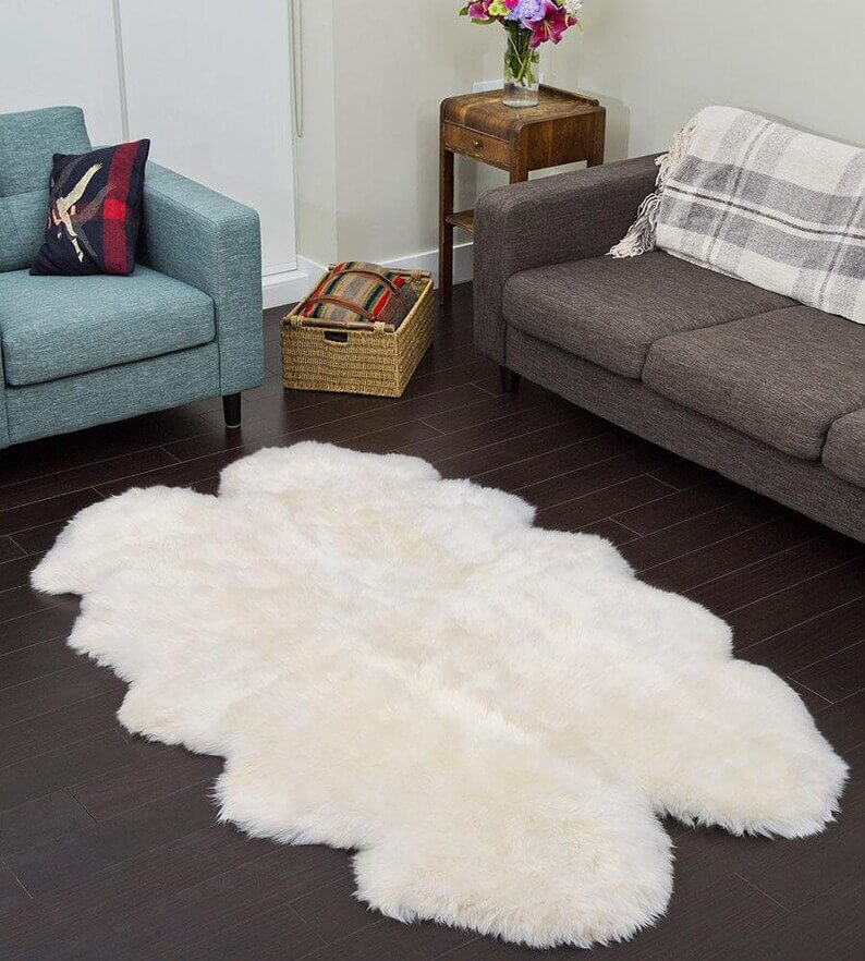 Luxury Faux Sheepskin Runner Rug for Hallway and Bedroom Decor