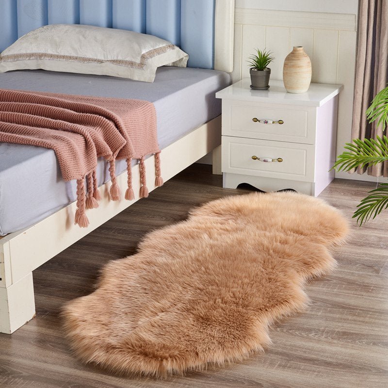 Luxury Faux Sheepskin Runner Rug for Hallway and Bedroom Decor
