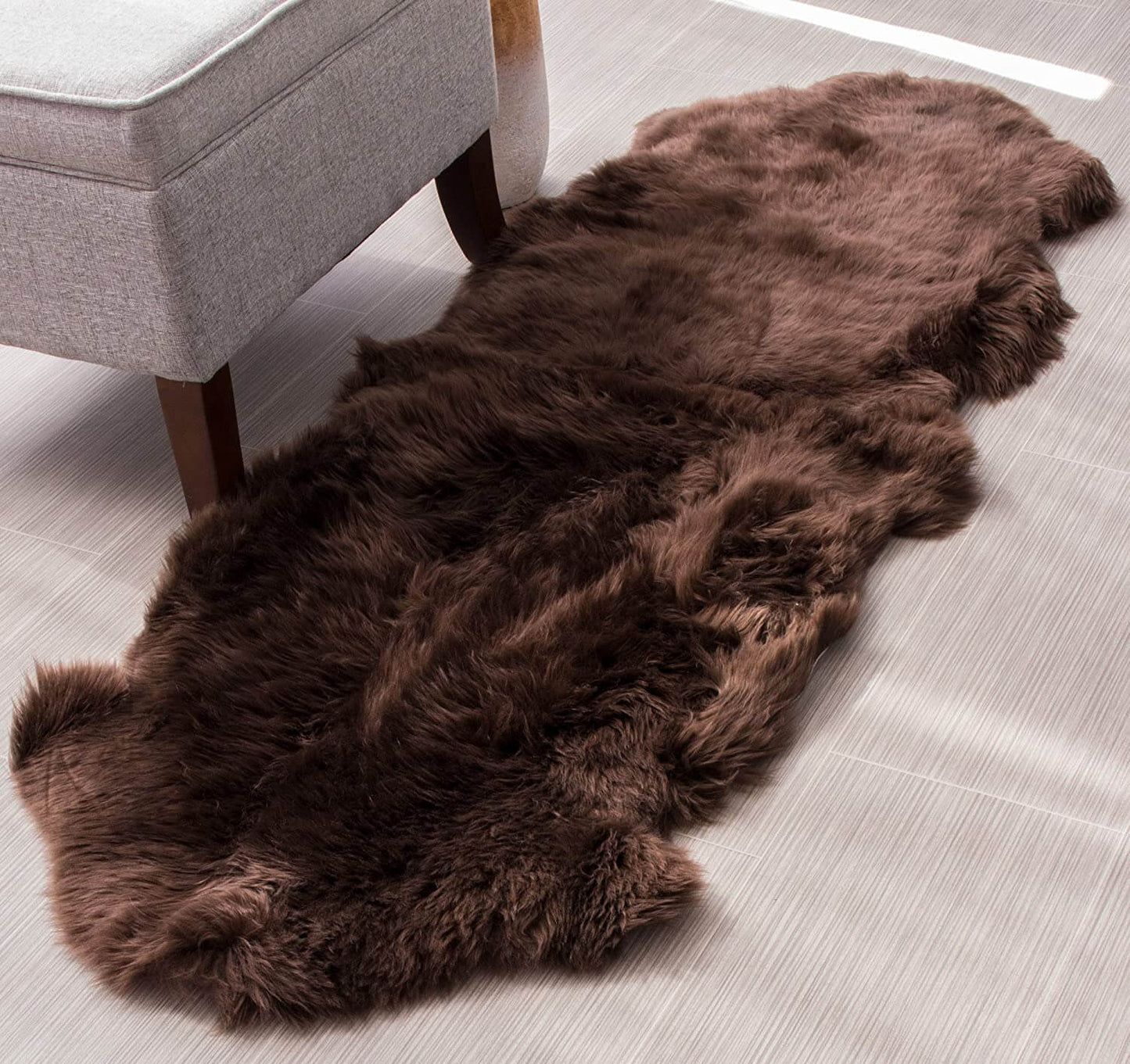 Luxury Faux Sheepskin Runner Rug for Hallway and Bedroom Decor