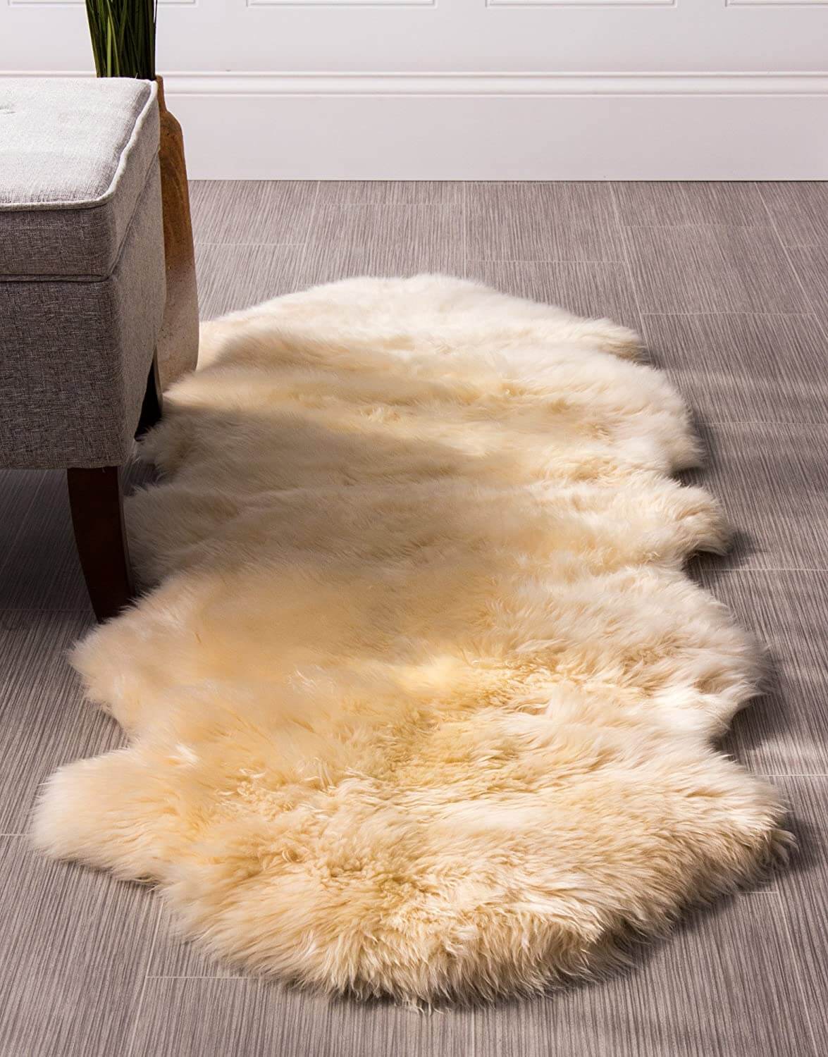 Luxury Faux Sheepskin Runner Rug for Hallway and Bedroom Decor