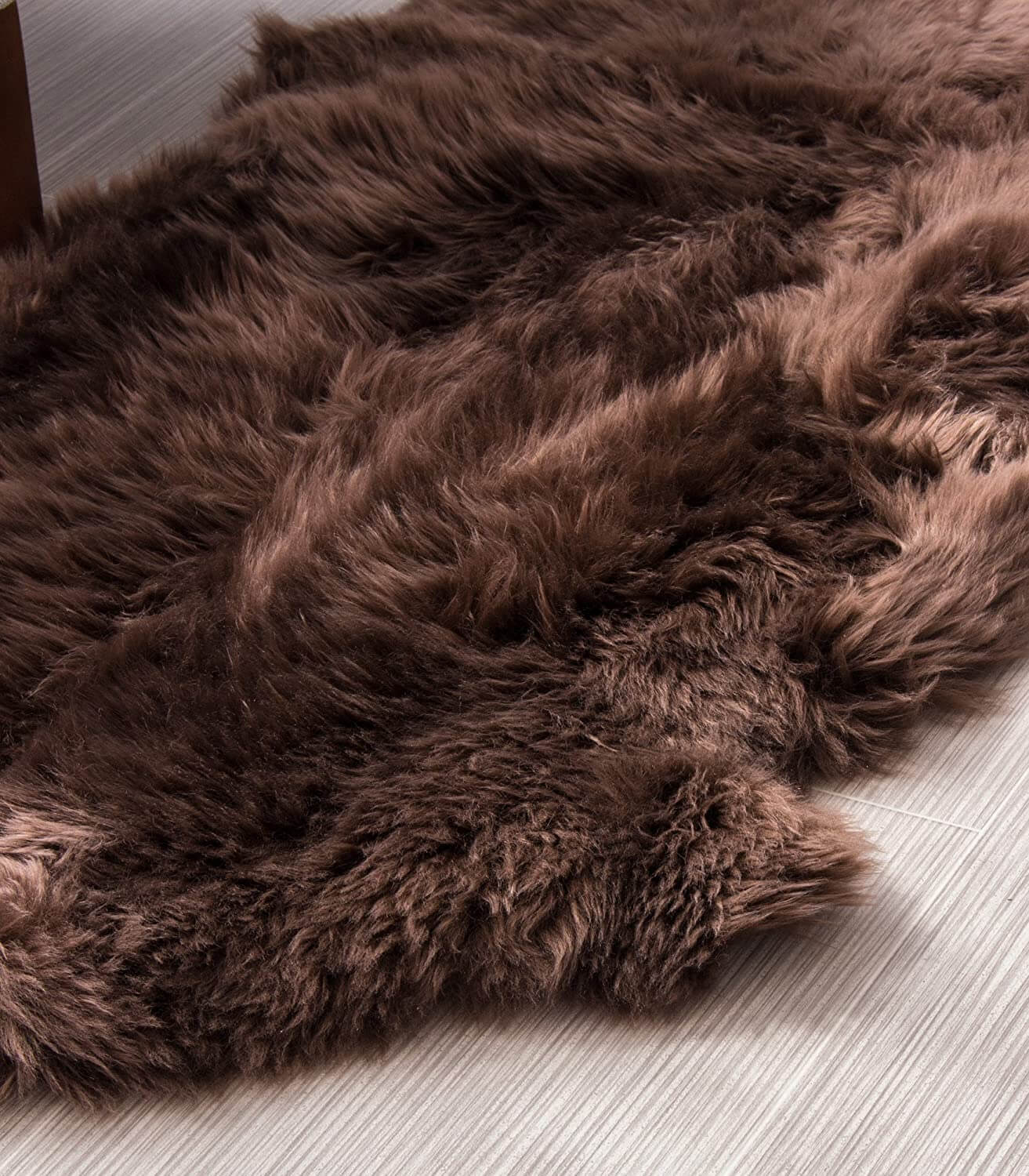Luxury Faux Sheepskin Runner Rug for Hallway and Bedroom Decor