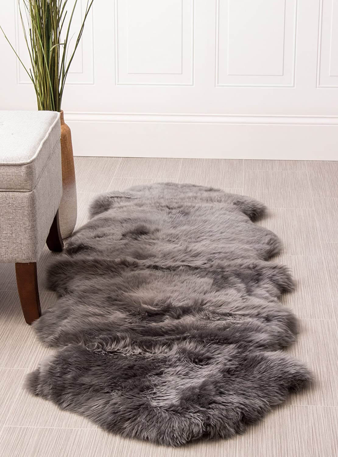 Luxury Faux Sheepskin Runner Rug for Hallway and Bedroom Decor