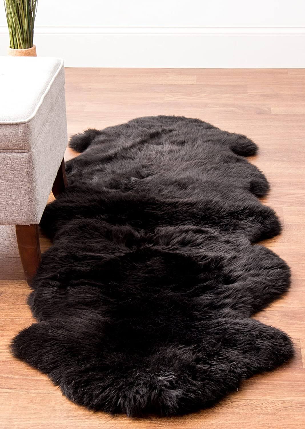 Luxury Faux Sheepskin Runner Rug for Hallway and Bedroom Decor