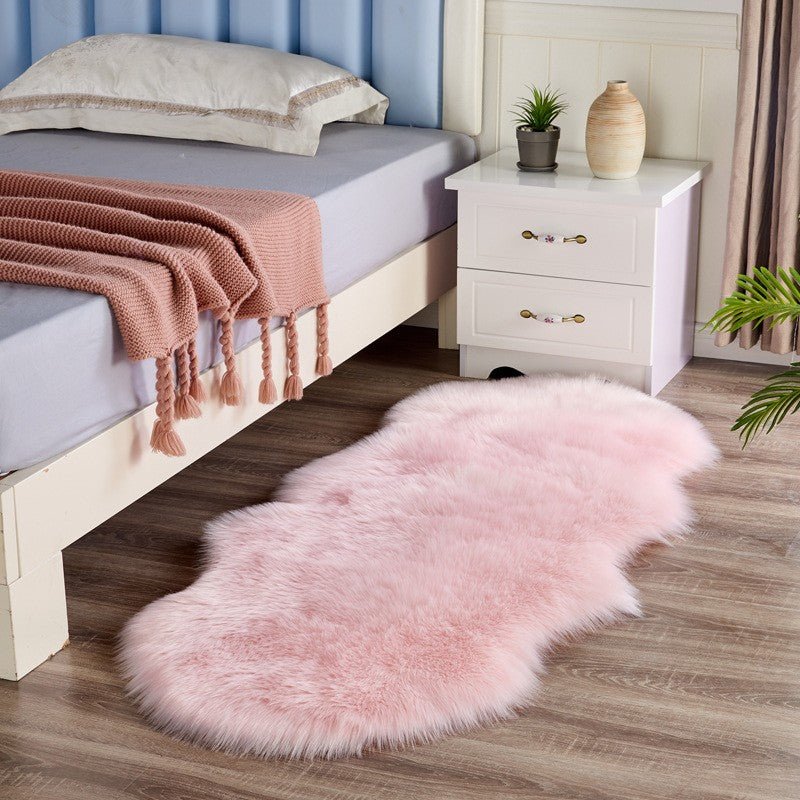 Luxury Faux Sheepskin Runner Rug for Hallway and Bedroom Decor