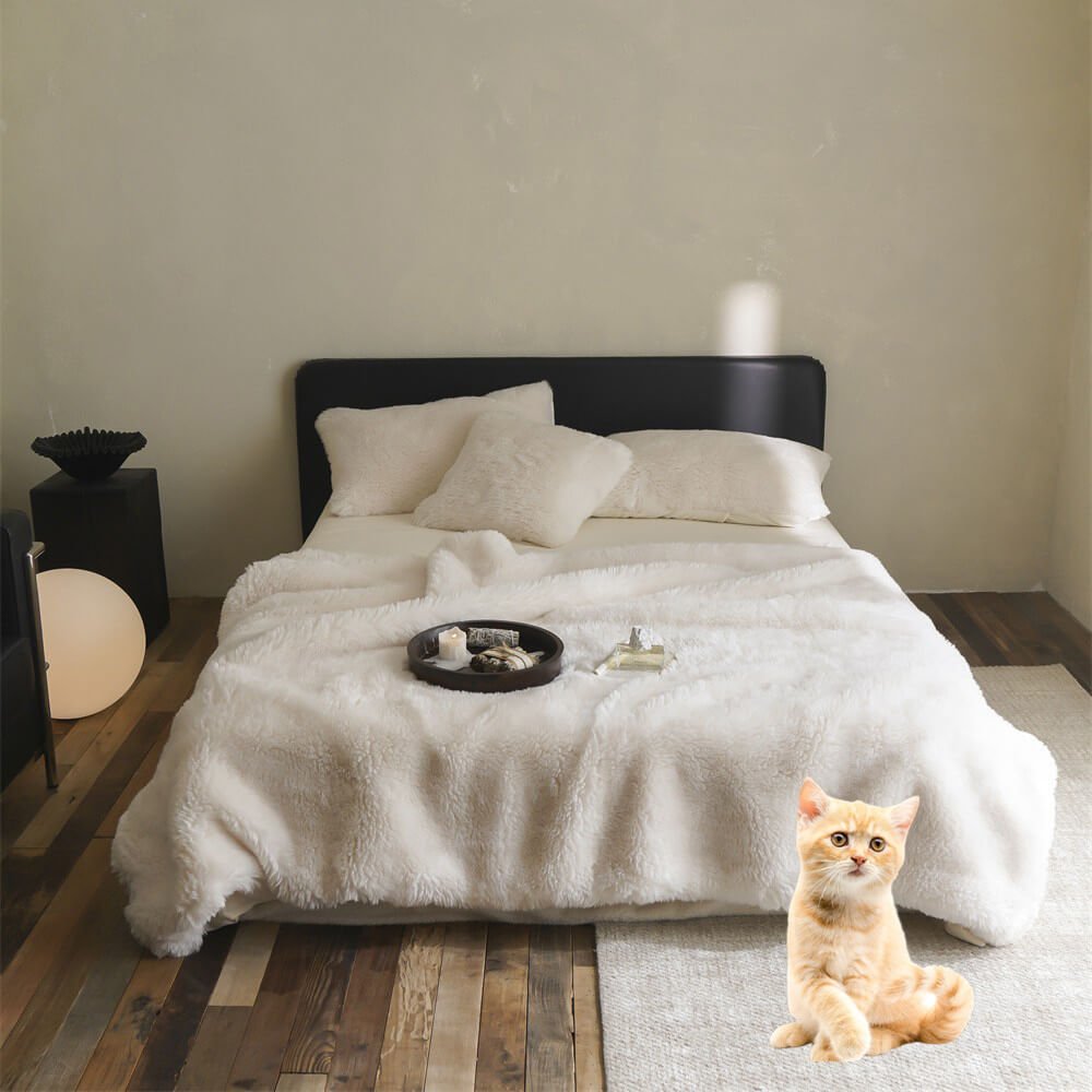 Luxury Soft Wool Throw Blanket for Sofa, Living Room & Bedroom Decor