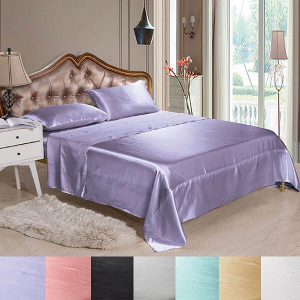 Luxury Satin Bed Sheet Set - Soft Silk Feel Bedding for Comfort