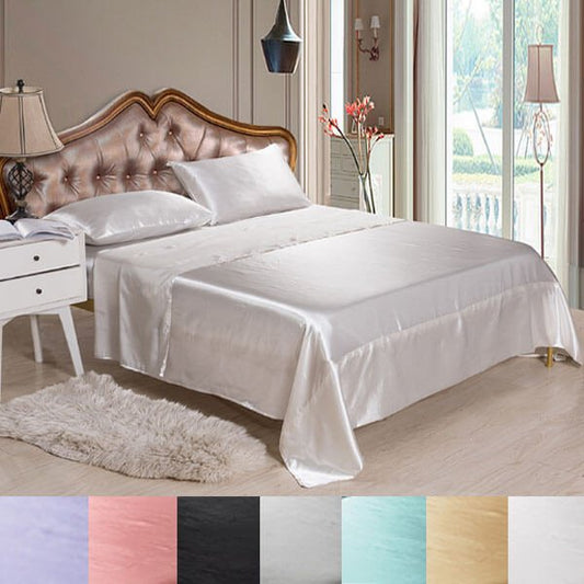 Luxury Satin Bed Sheet Set - Soft Silk Feel Bedding for Comfort