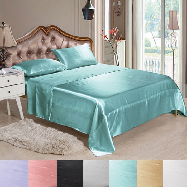 Luxury Satin Bed Sheet Set - Soft Silk Feel Bedding for Comfort