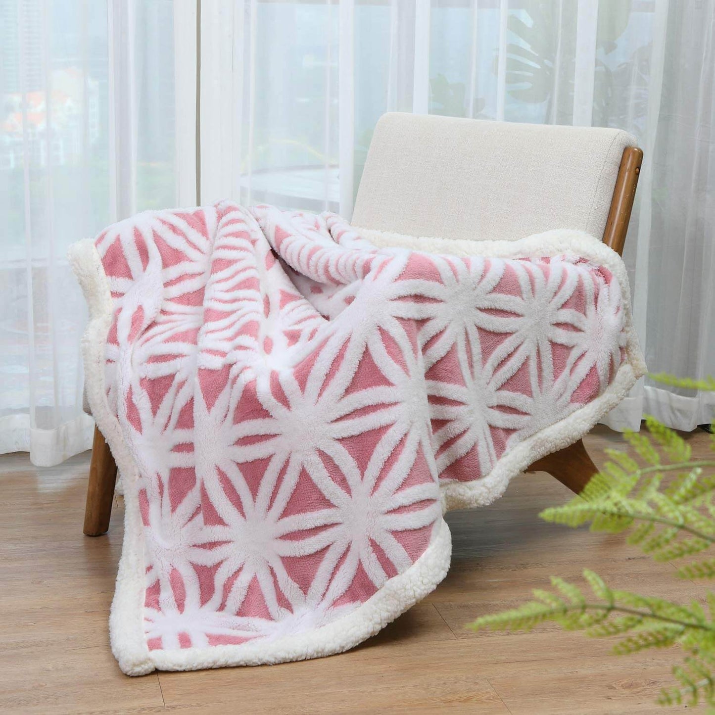 Soft Sherpa Fleece Throw Blanket - Cozy Fuzzy Bed Blanket for Comfort