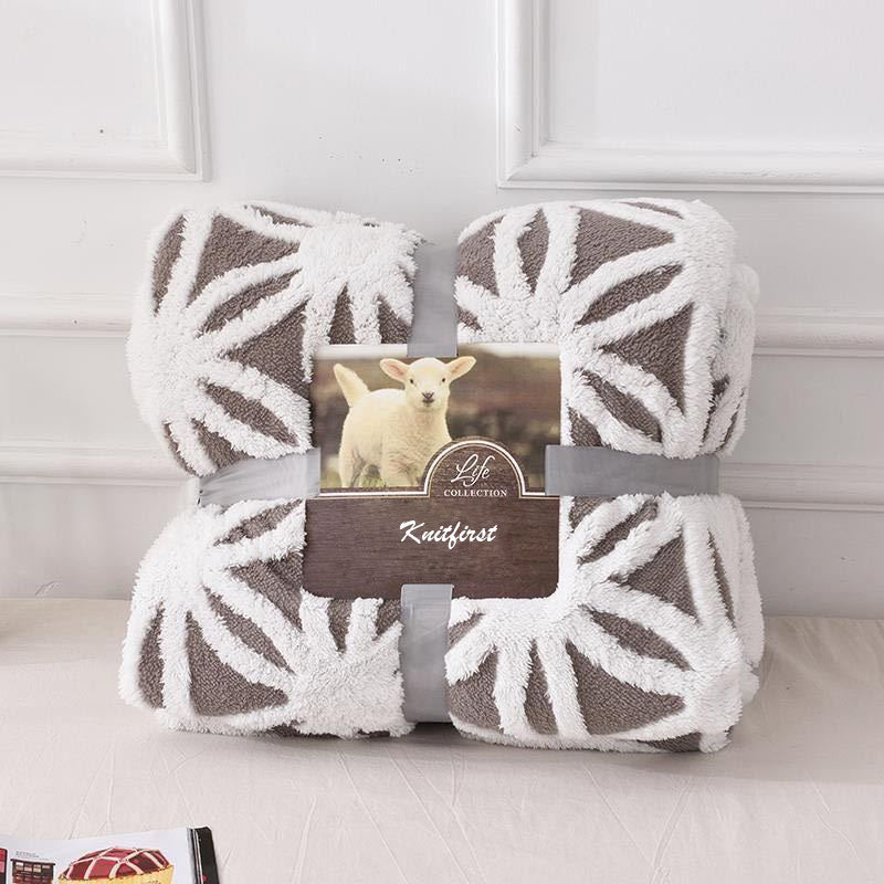 Soft Sherpa Fleece Throw Blanket - Cozy Fuzzy Bed Blanket for Comfort