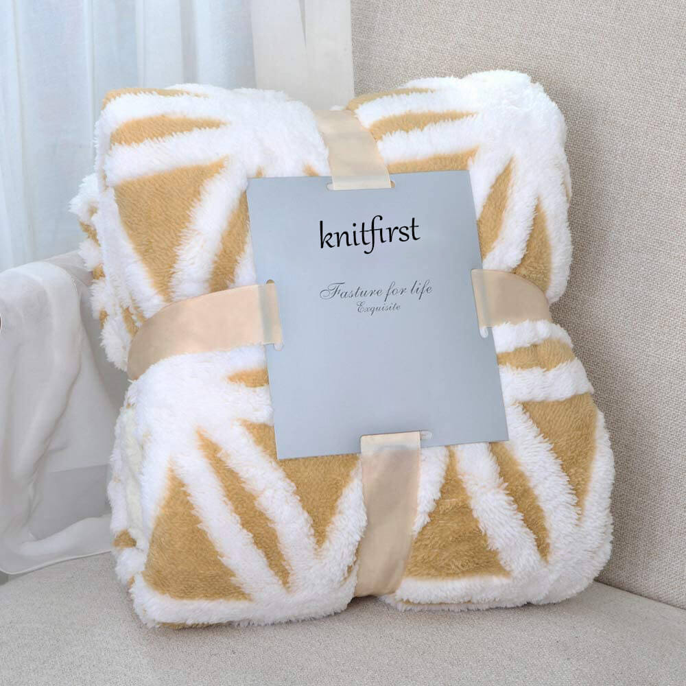 Soft Sherpa Fleece Throw Blanket - Cozy Fuzzy Bed Blanket for Comfort