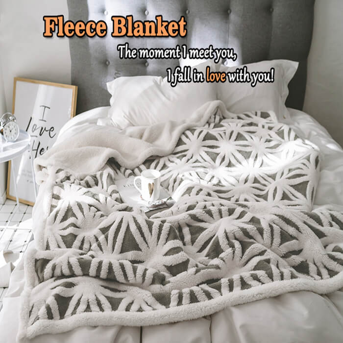 Soft Sherpa Fleece Throw Blanket - Cozy Fuzzy Bed Blanket for Comfort