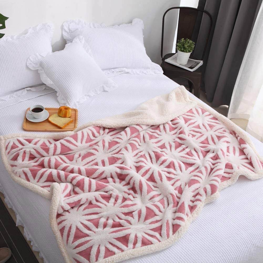 Soft Sherpa Fleece Throw Blanket - Cozy Fuzzy Bed Blanket for Comfort