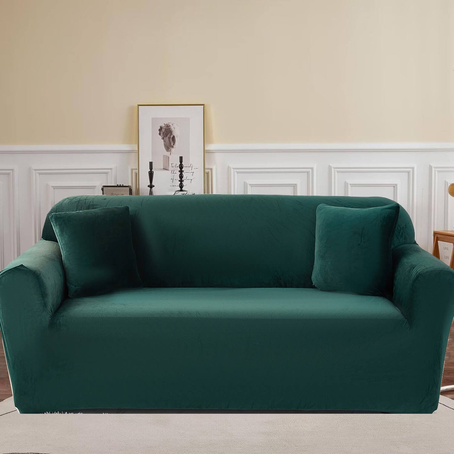 Stretch Jacquard Sofa Cover, Washable Slipcover for Pets & Kids