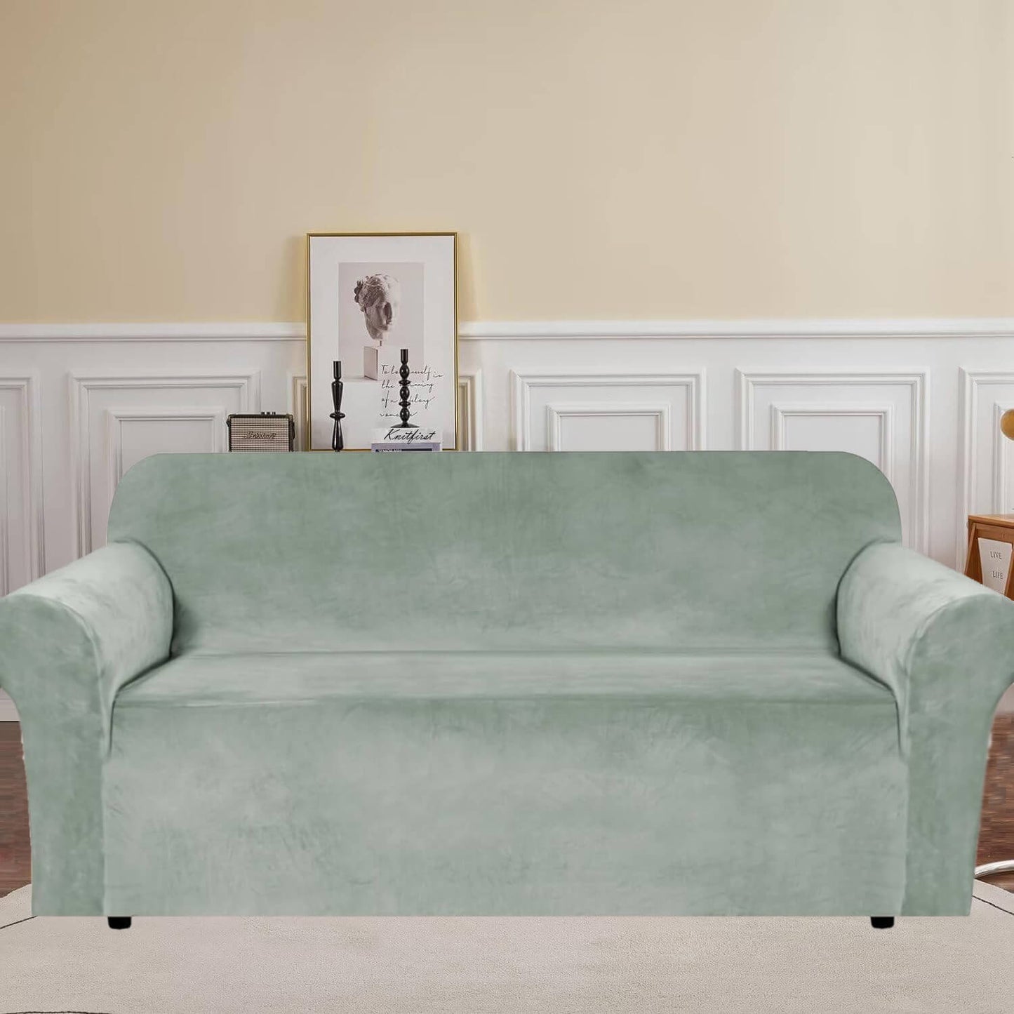 Stretch Jacquard Sofa Cover, Washable Slipcover for Pets & Kids