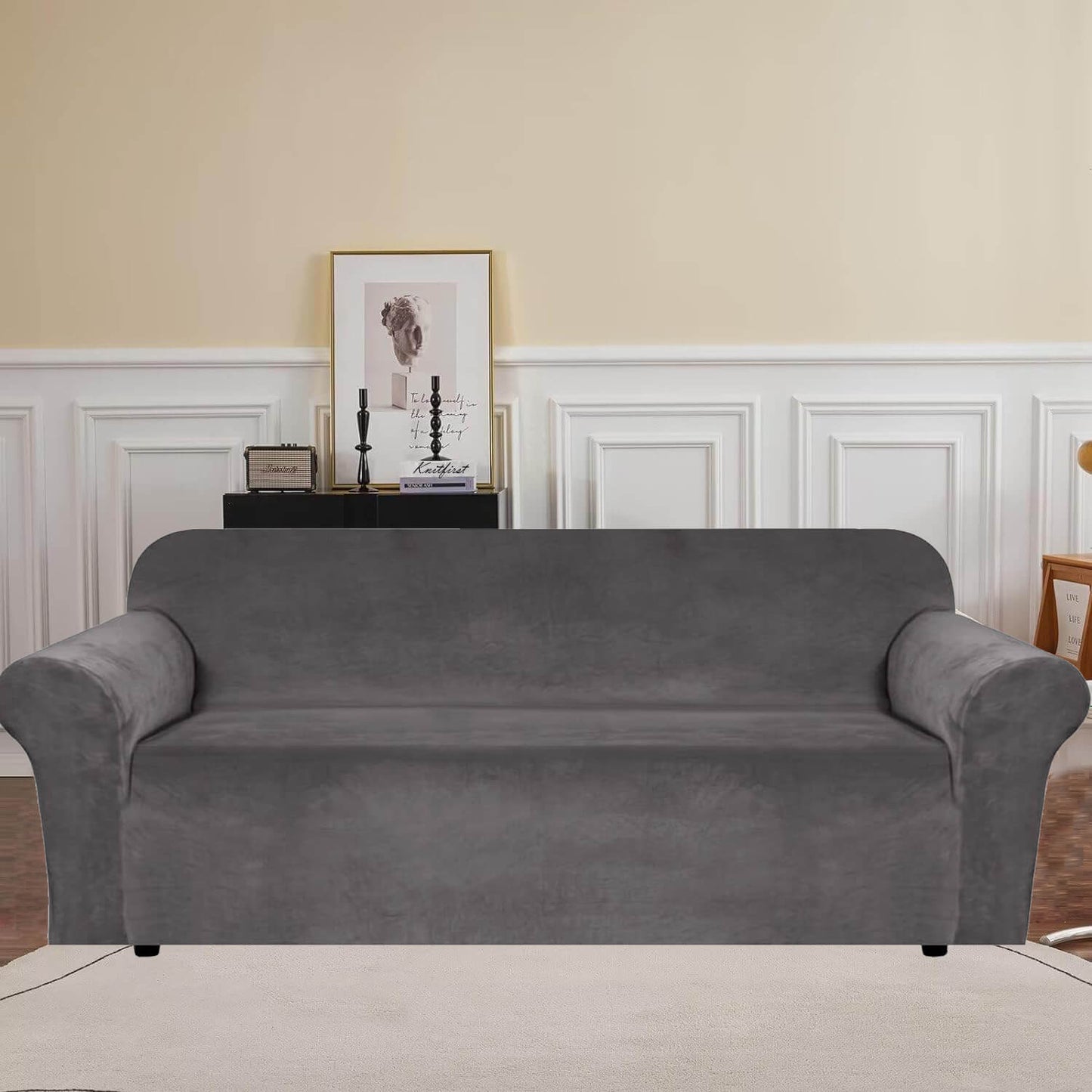 Stretch Jacquard Sofa Cover, Washable Slipcover for Pets & Kids