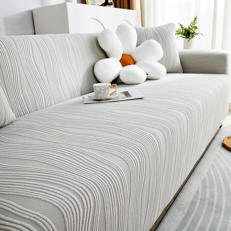 Stretch Jacquard Sofa Cover, Washable Slipcover for Pets & Kids