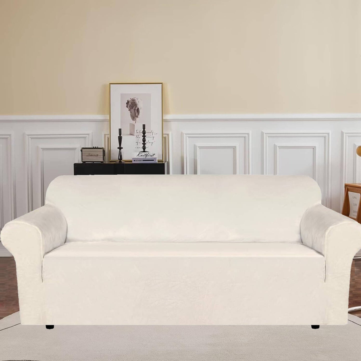 Stretch Jacquard Sofa Cover, Washable Slipcover for Pets & Kids