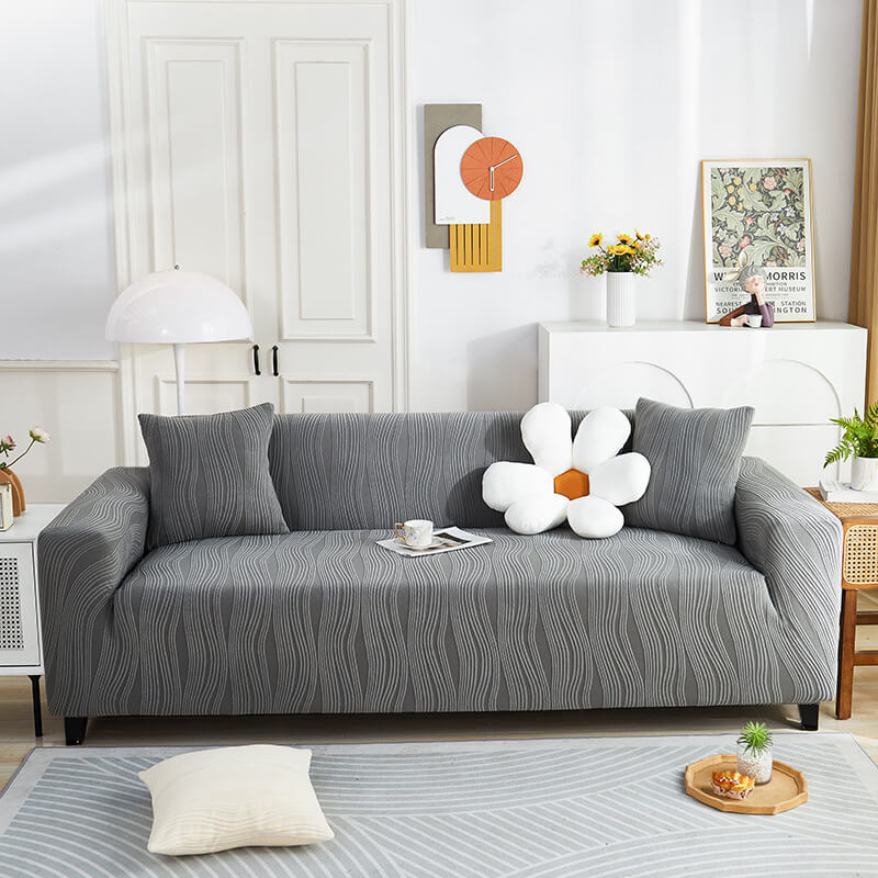 Stretch Jacquard Sofa Cover, Washable Slipcover for Pets & Kids