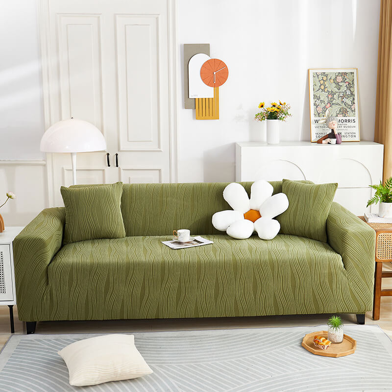 Stretch Jacquard Sofa Cover, Washable Slipcover for Pets & Kids