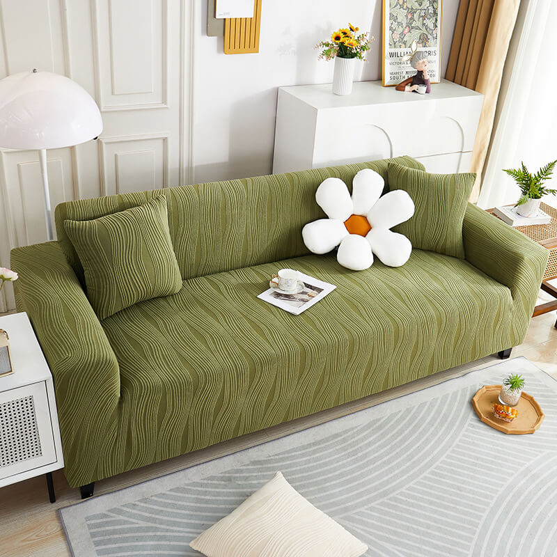 Stretch Jacquard Sofa Cover, Washable Slipcover for Pets & Kids