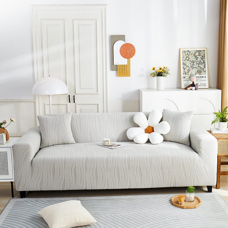 Stretch Jacquard Sofa Cover, Washable Slipcover for Pets & Kids