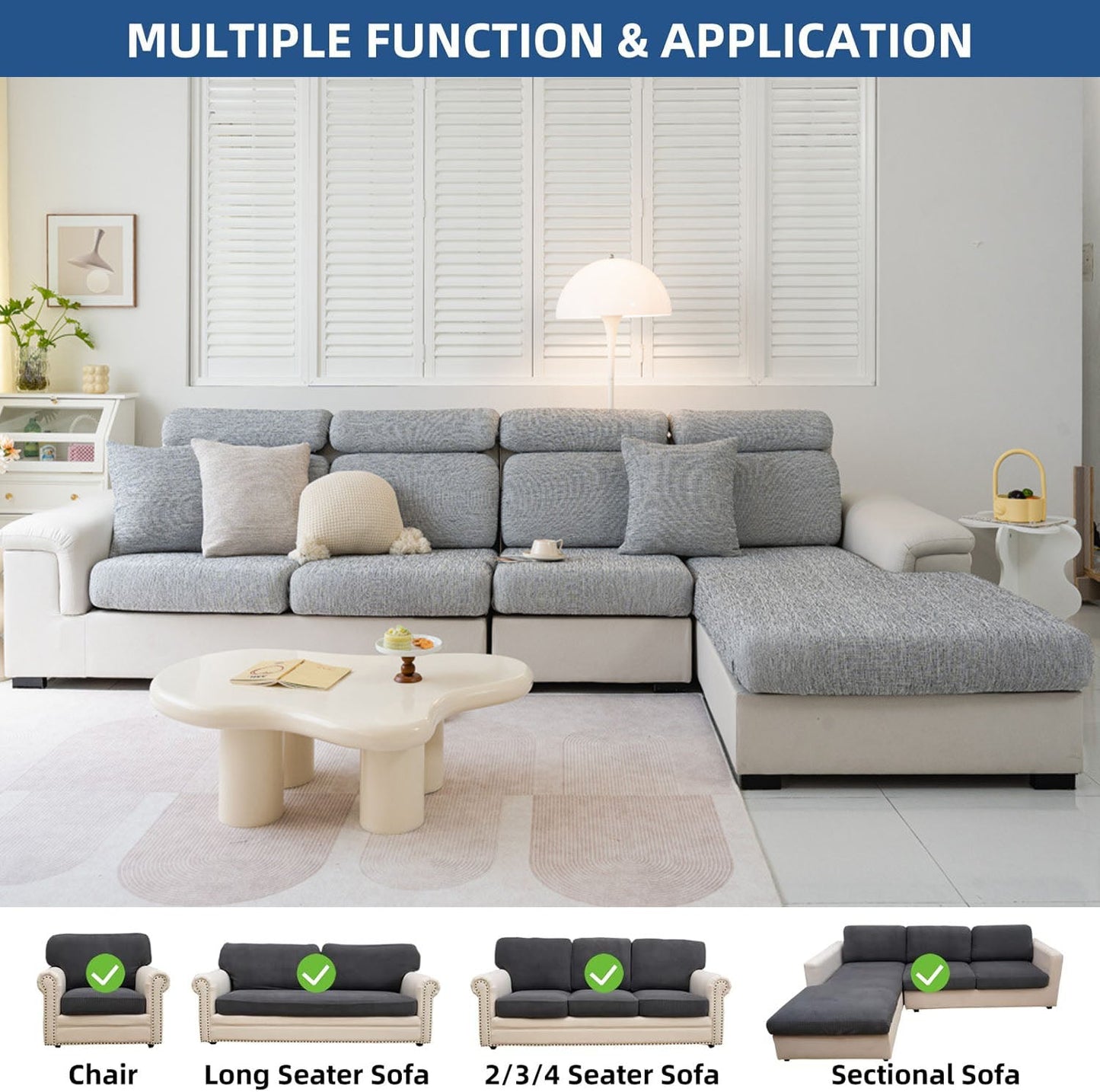 Thick Anti-Slip Sofa Covers - Stretchable, Wear-Resistant Couch Protectors