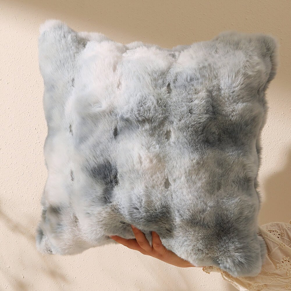 Luxury Fluffy Faux Rabbit Fur Throw Blanket - Ultra Soft & Cozy