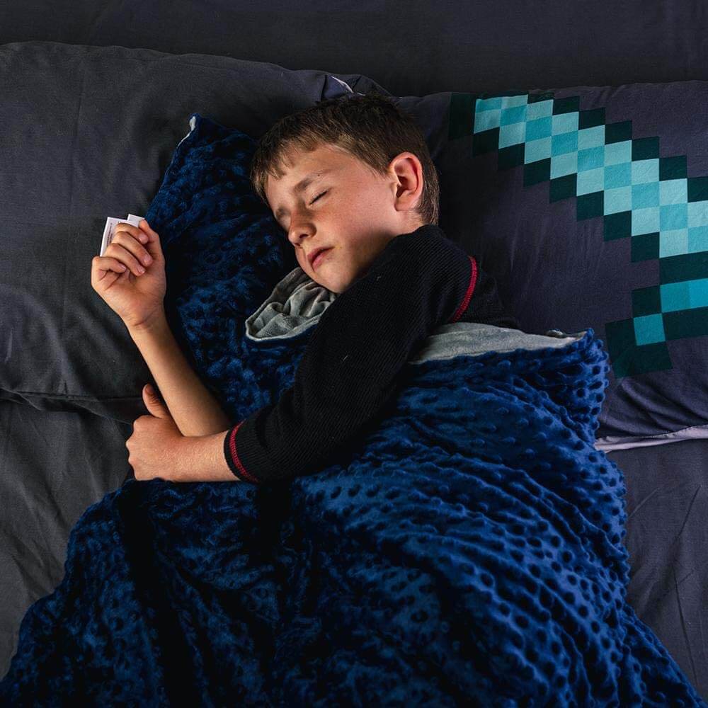 Weighted Blanket with Removable Duvet Cover & Glass Beads for Sleep