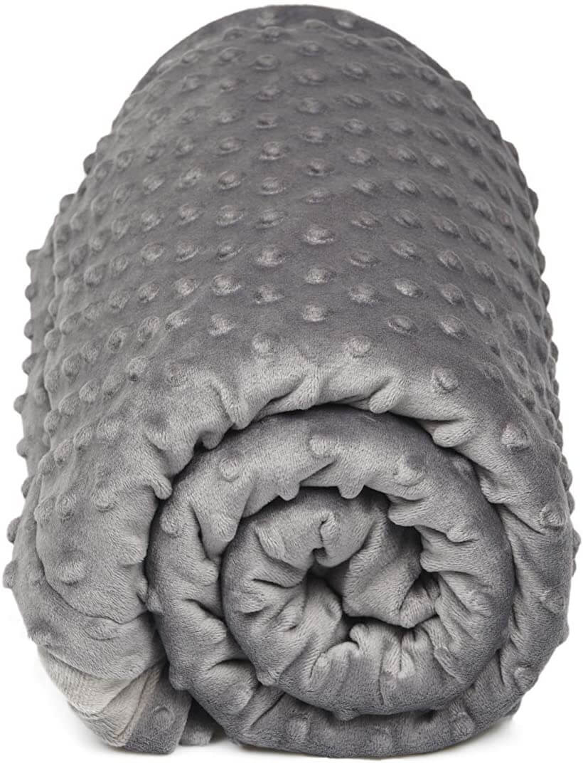 Weighted Blanket with Removable Duvet Cover & Glass Beads for Sleep