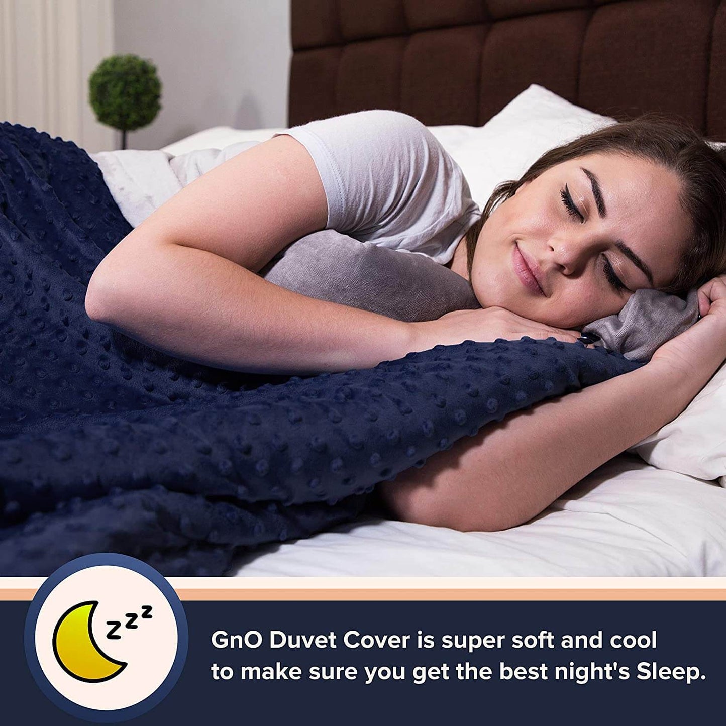 Weighted Blanket with Removable Duvet Cover & Glass Beads for Sleep