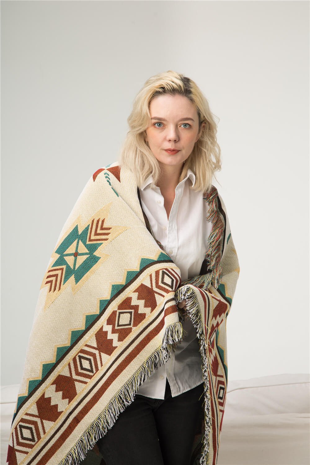 Soft Woven Waffle Throw Blanket for Cozy Home Decor